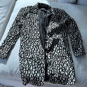 The kooples leopard print white and black blazer